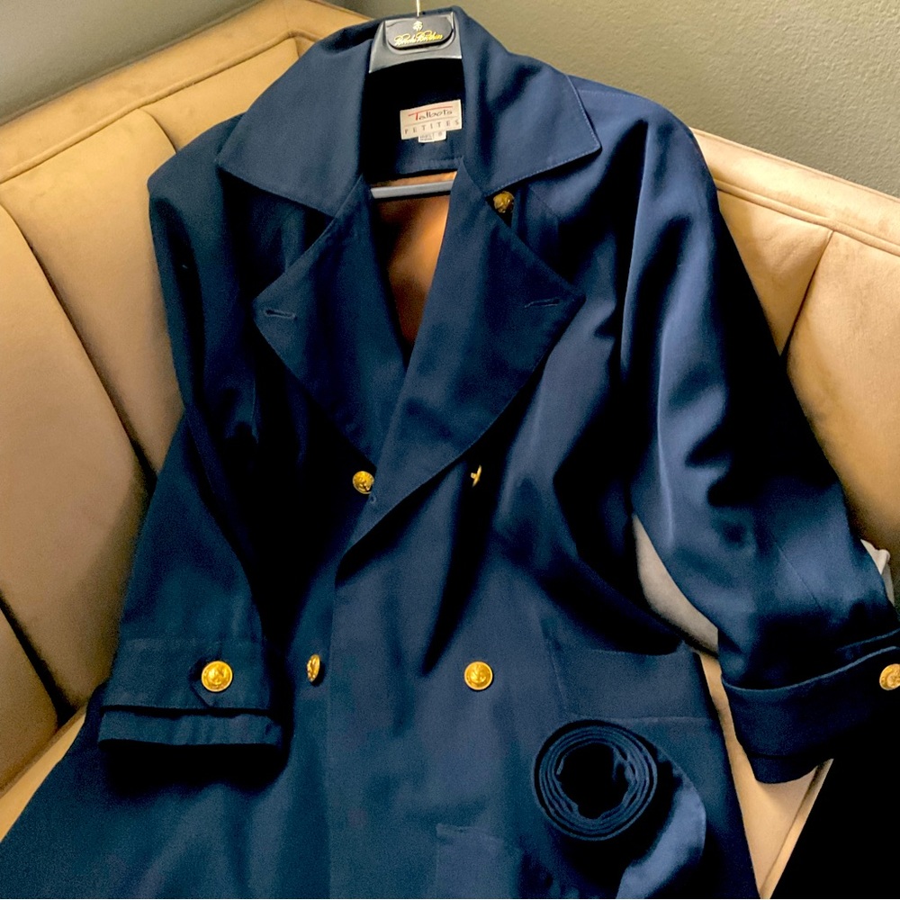 Talbots lined wool gabardine.